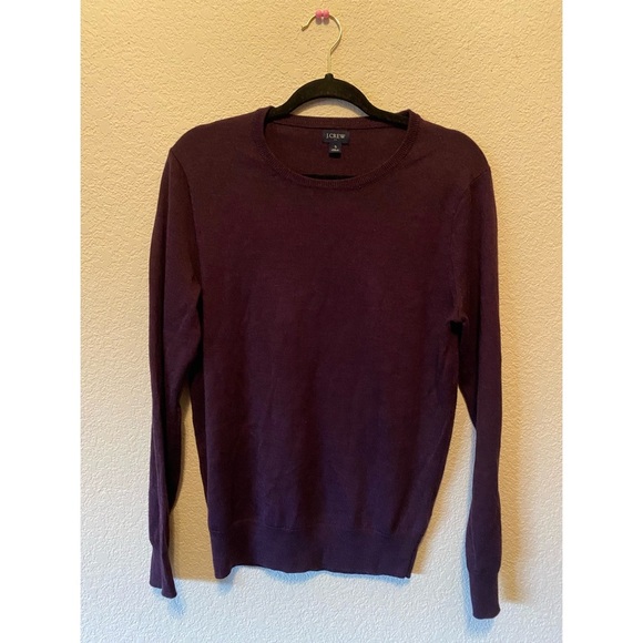 Men’s J.Crew Purple Eggplant Merino Wool Blend Sweater - Picture 3 of 6